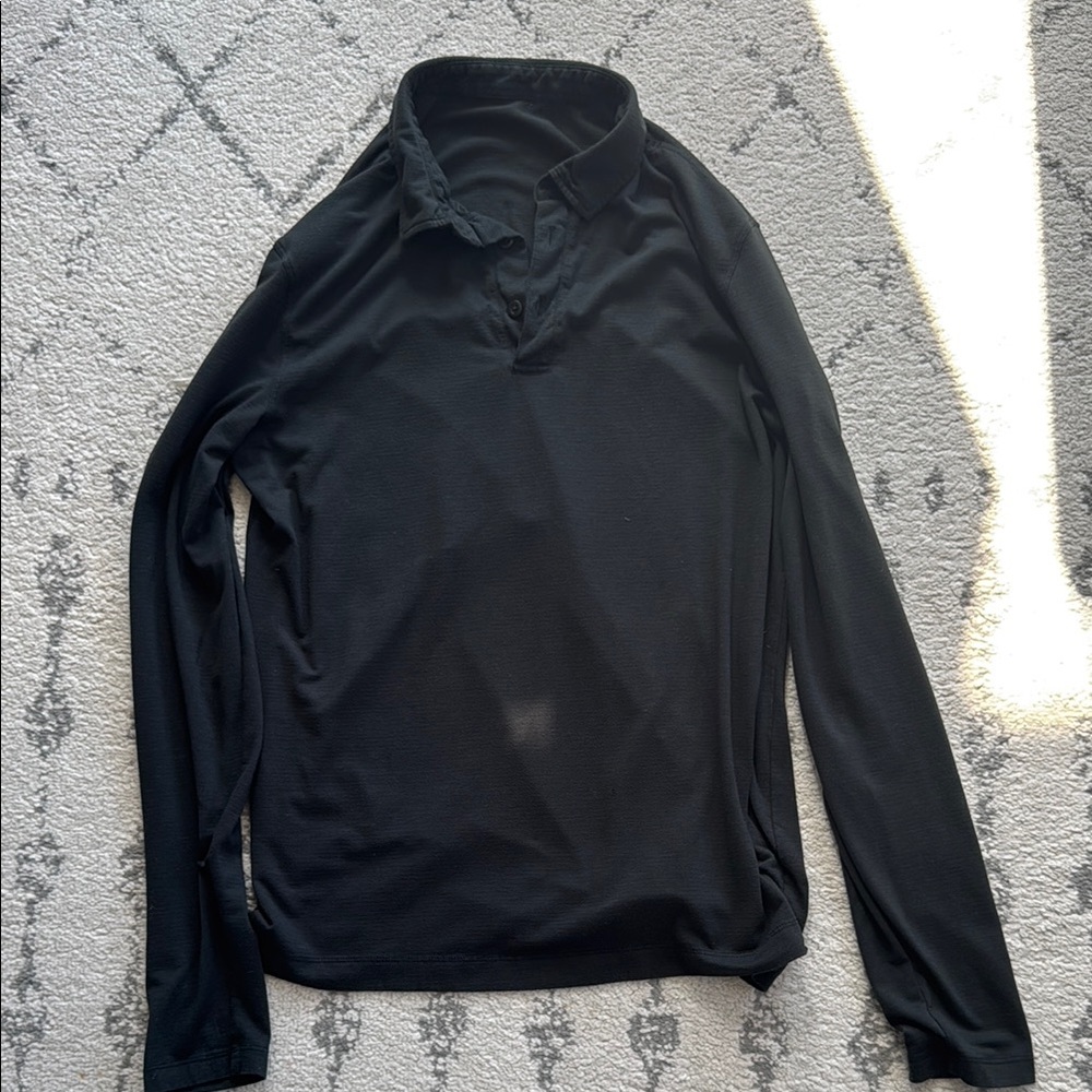 lululemon Evolution Black Polo Shirt